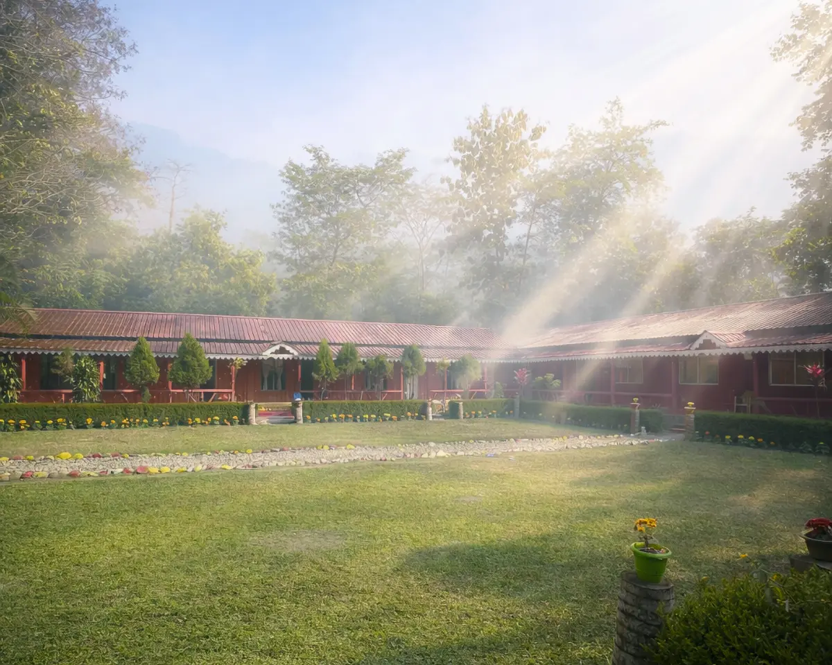 Garden view of Gorumara Jungle Resort